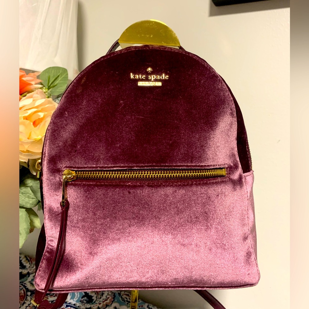 Kate Spade Sammi Dawn Place Velvet Mini Backpack In D… Gem
